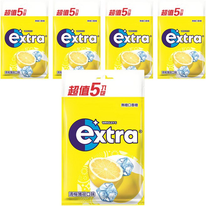 Extra 益齒達 潔淨無糖口香糖 清檸薄荷口味, 28g, 25包
