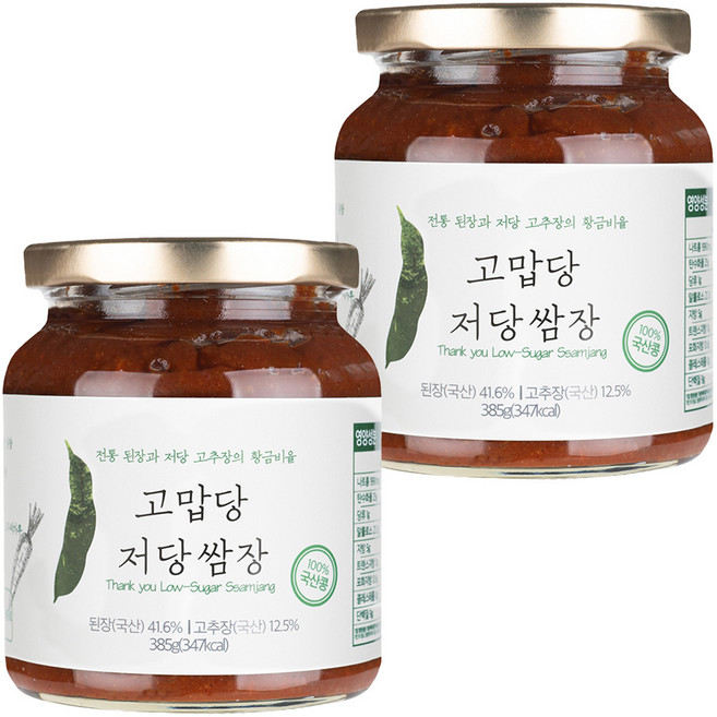 고맙당 저당 쌈장, 385g, 2개