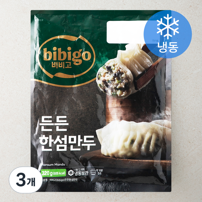 비비고 든든한섬만두 (냉동), 320g, 3개
