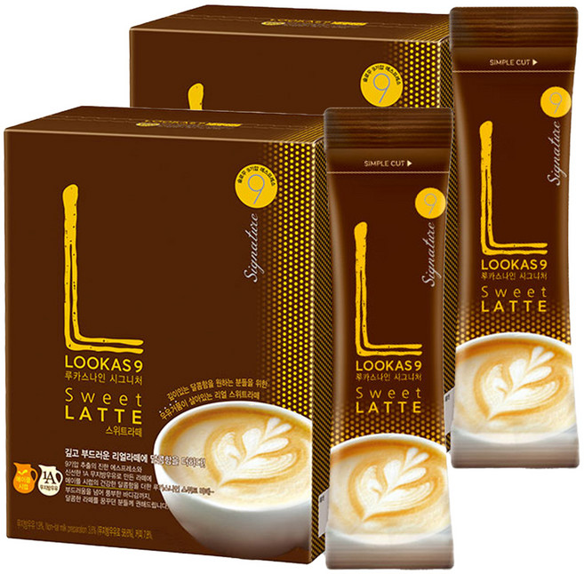 루카스나인 스위트 라떼 커피믹스, 16.7g, 30개입, 2개