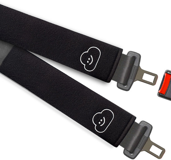 구름이 안전벨트 커버, 블랙, 2개