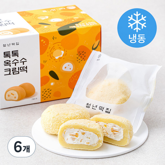 청년떡집 톡톡 옥수수 크림떡 (냉동), 40g, 4개입, 6박스