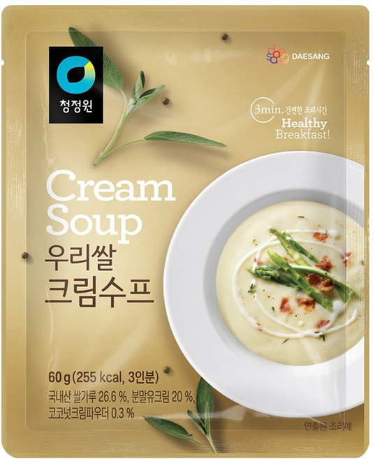 청정원 우리쌀 크림수프, 60g, 1개