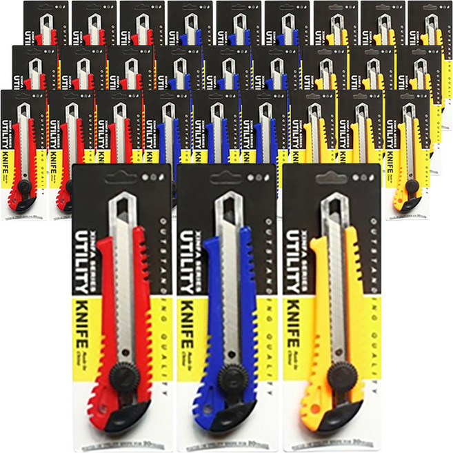 신파 가성비 전문가 잠금식 대형커터칼 XF-223, 랜덤 발송, 30개