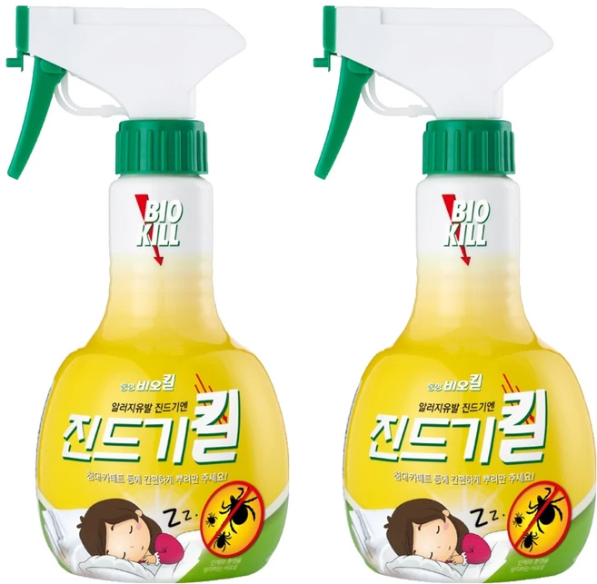 비오킬 진드기킬 살충제, 370ml, 2개 - 쿠팡