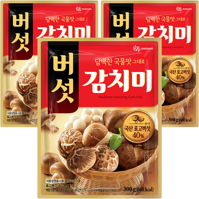 대상 버섯 감치미, 300g, 3개