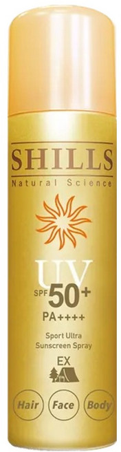 SHILLS 舒兒絲 很耐曬超清爽亮白防曬冰鎮噴霧 極限戶外EX SPF50+ PA++++, 90g, 1件