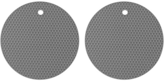 아이코어스 실리콘 냄비 받침, 그레이, 2개