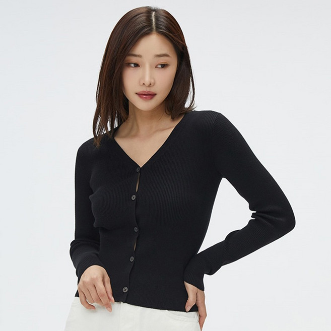 스파오 여성용 소프트얀 슬림 골지 카디건 SPCKF23W12