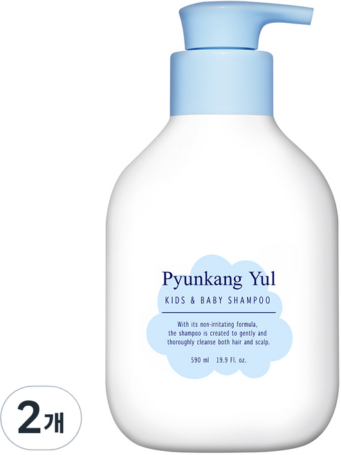 편강율 키즈 앤 베이비 샴푸 베이비파우더, 590ml, 2개