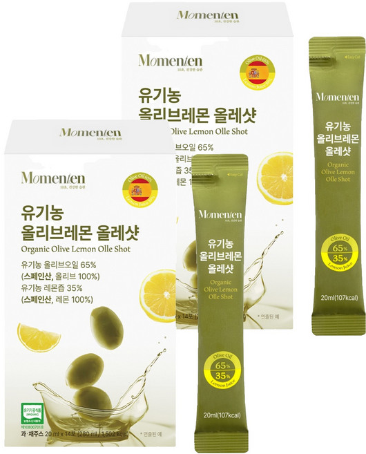 Momenton 橄欖檸檬 Ole Shot 14入, 2個, 280ml