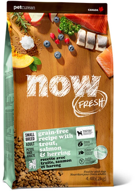 now 어덜트 피쉬 그레인 프리 스몰브리드 디에프 반려견 사료, 송어+연어+청어, 2kg, 1개 - 쿠팡