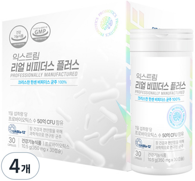 익스트림 리얼 비피더스 플러스 생유산균 10.5g, 4개, 30정