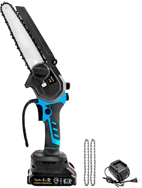 Ogula 小倉 8寸無刷數顯電鏈鋸 五節一電 + 2根鏈條 自帶油壺送座充, 1組