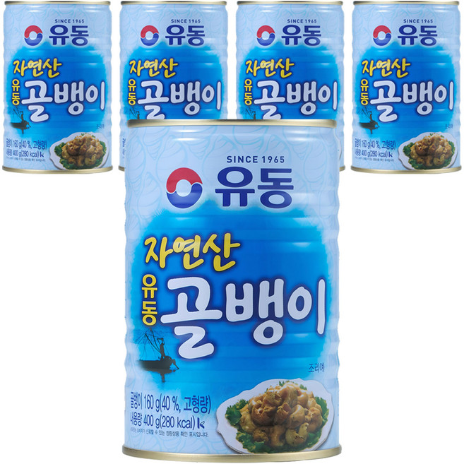 유동 자연산 골뱅이, 400g, 5개