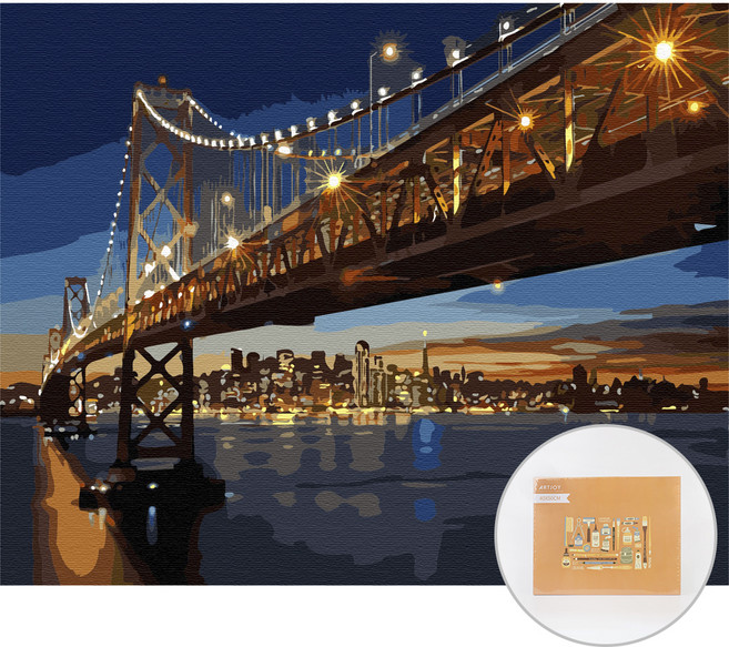 아트조이 DIY 명화 그리기 세트 40 x 50 cm 가로형, 금문교, 1개