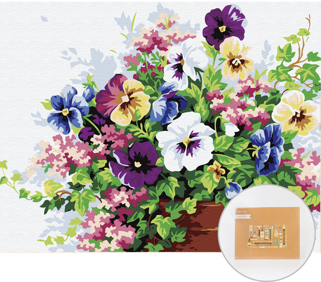 아트조이 DIY 명화그리기 가로형 50 x 40cm, 꽃의미소, 1개
