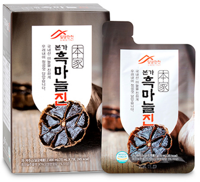 밀양한천 본가 흑마늘진, 490ml, 1개