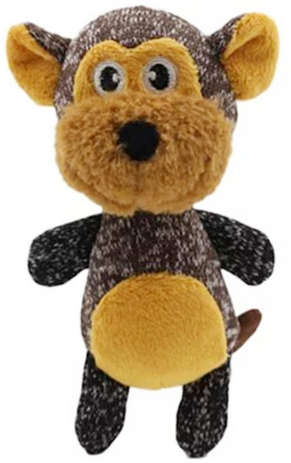 菲尼斯 針織系列 捲尾猴 狗玩具 內置發聲器, 1個