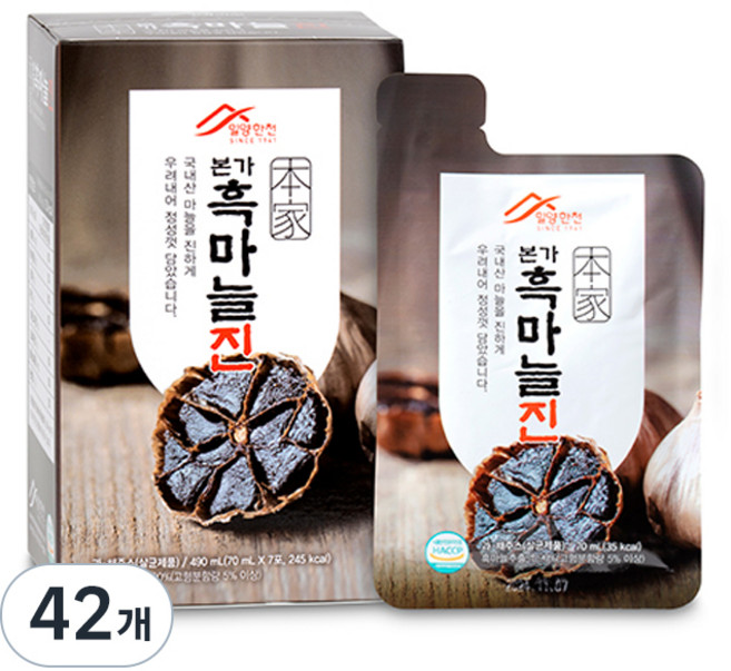 밀양한천 본가 흑마늘진, 490ml, 6개