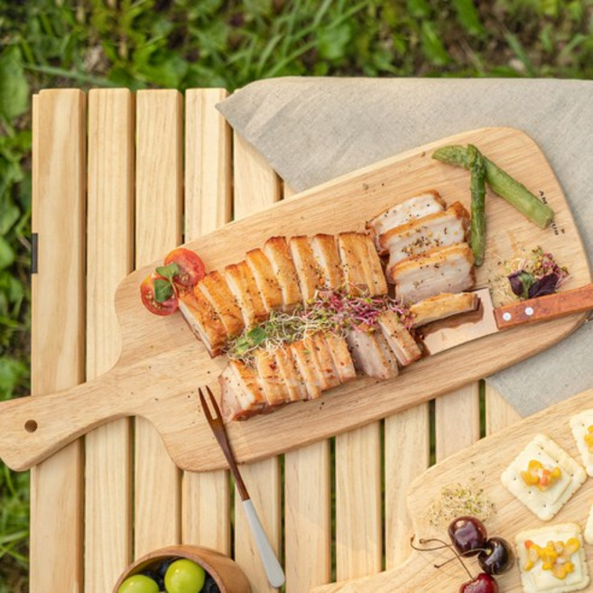 아이두젠 아마데우스 나무 원목 손잡이 우드 도마, L, 1개