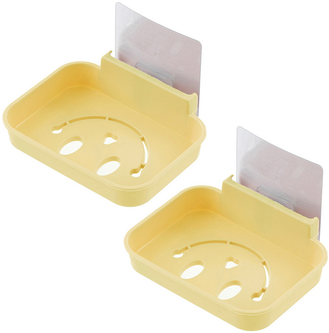 모나코올리브 스마일 비누받침대, 옐로우, 2개