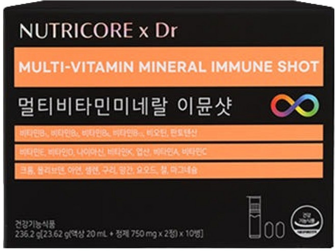 뉴트리코어 x Dr 멀티비타민미네랄 이뮨샷, 10회분, 1개