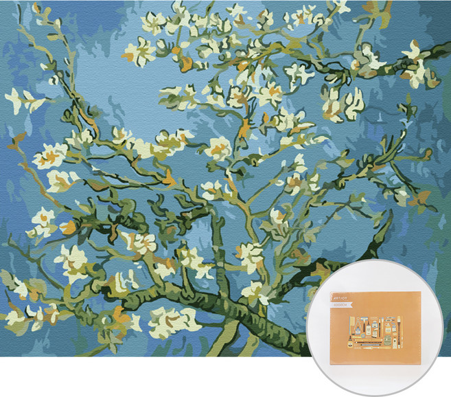 아트조이 DIY 명화그리기 가로형 50 x 40cm, 아몬드나무, 1개