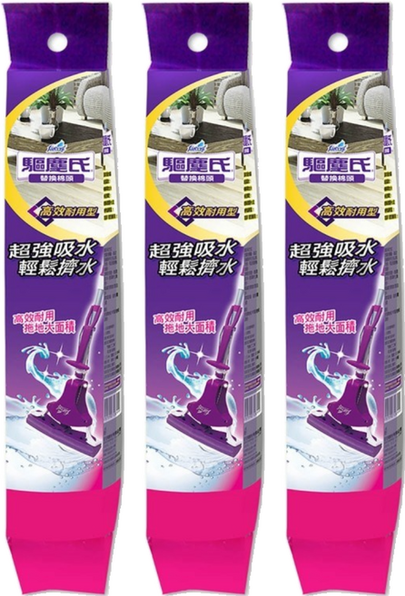 farcent 花仙子 驅塵氏 替換棉頭 吸水膠棉補充包, 3包