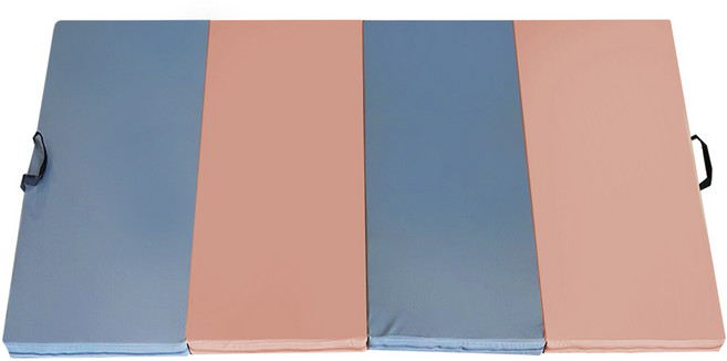 FDW 4層兒童摺疊墊, 夢幻粉藍