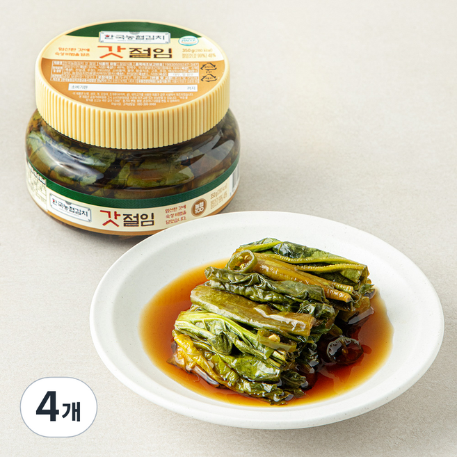 농협식품 한국농협김치 갓절임, 350g, 4개