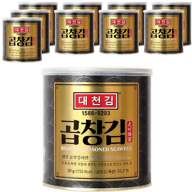 대천김 곱창김 캔, 30g, 10개