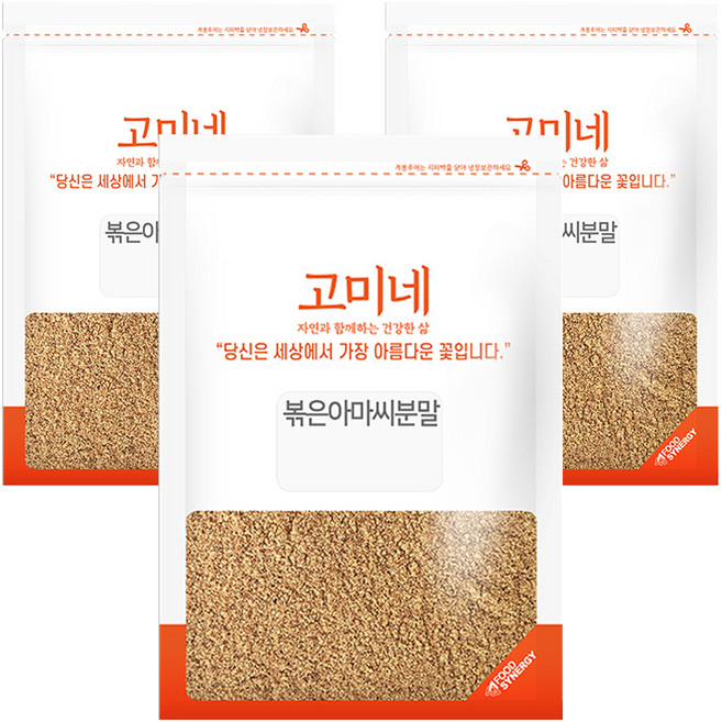 고미네 볶은아마씨분말, 300g, 3개