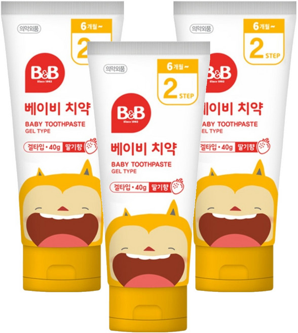 비앤비 베이비지 치약, 40g, 3개