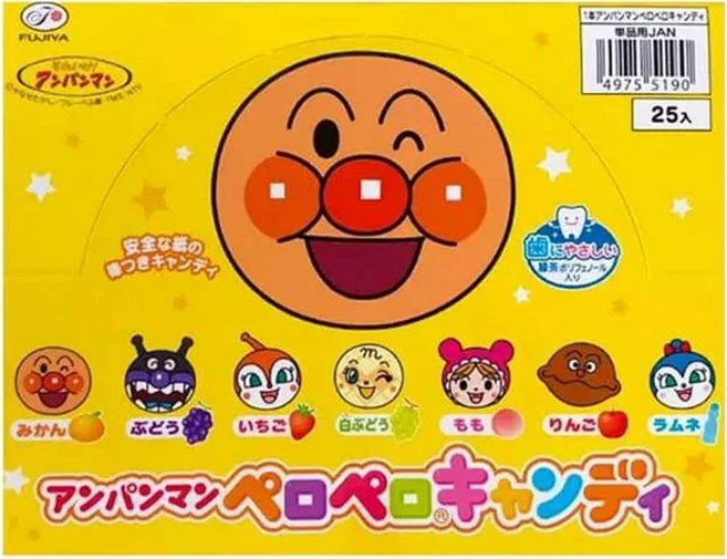 FUJIYA 不二家 麵包超人棒棒糖 25支, 200g, 1盒