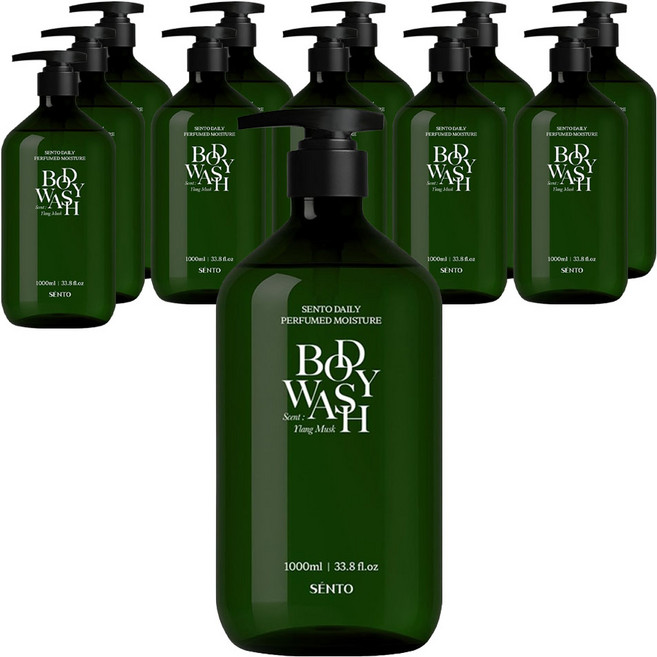 센토 데일리 퍼퓸드 모이스처 바디워시 일랑머스크향, 1L, 12개