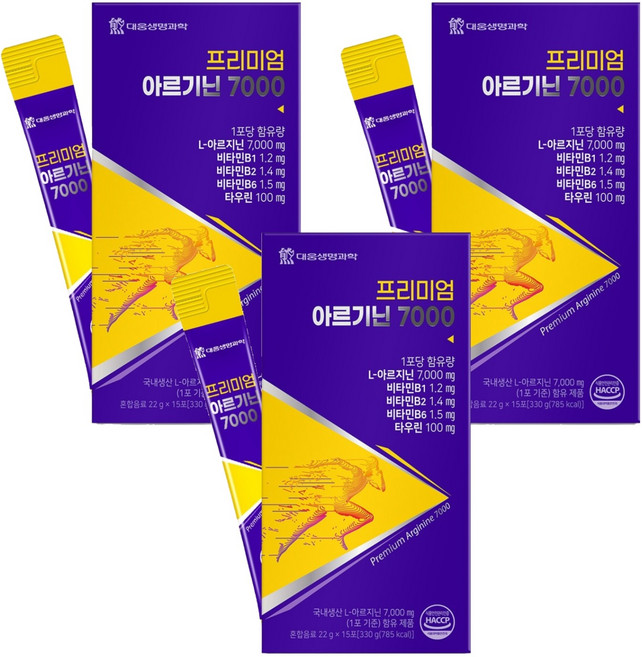 대웅생명과학 프리미엄 아르기닌 7000, 330g, 3개