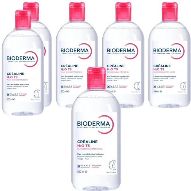 BIODERMA 舒敏TS高效潔膚液, 500ml, 6瓶