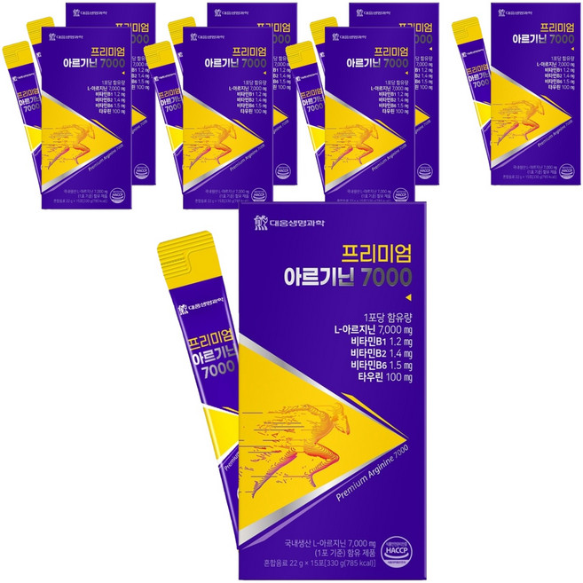 DAEWOONG LIFE SCIENCE 優質精胺酸7000隨身包, 15條, 8盒