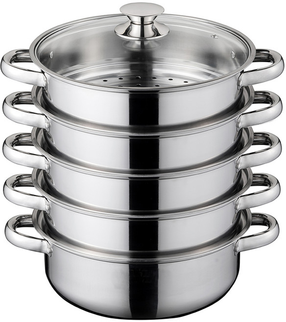 엔뚜마노 인덕션 5단 타워 찜솥, 28cm, 1개