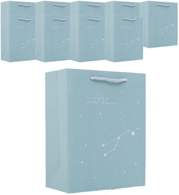 마켓감성 유니버스 별자리 쇼핑봉투, 민트, 10개