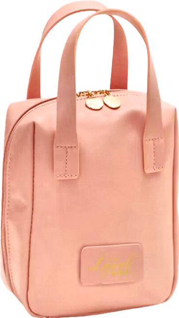 PU 小羊皮防潑水手提貝殼化妝包