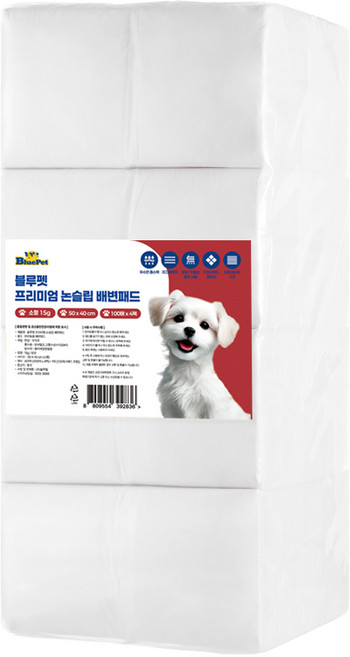 블루펫 프리미엄 논슬립 배변패드 무향 15g, 400개입, 1개