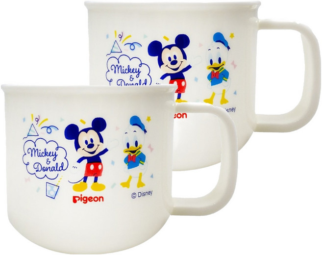 pigeon 貝親 嬰幼兒水杯 5個月以上, 迪士尼 白色, 2個, 200ml