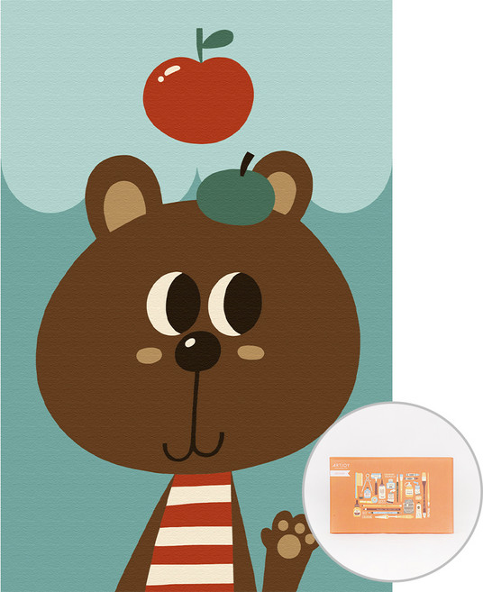 아트조이 DIY 명화그리기 10 x 15 cm, 아기 곰 세바스찬, 1개