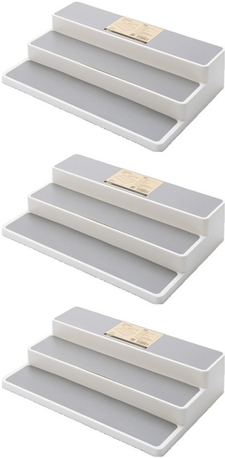 리빙듀오 베르사유 계단식 다용도 정리대, 화이트, 3개