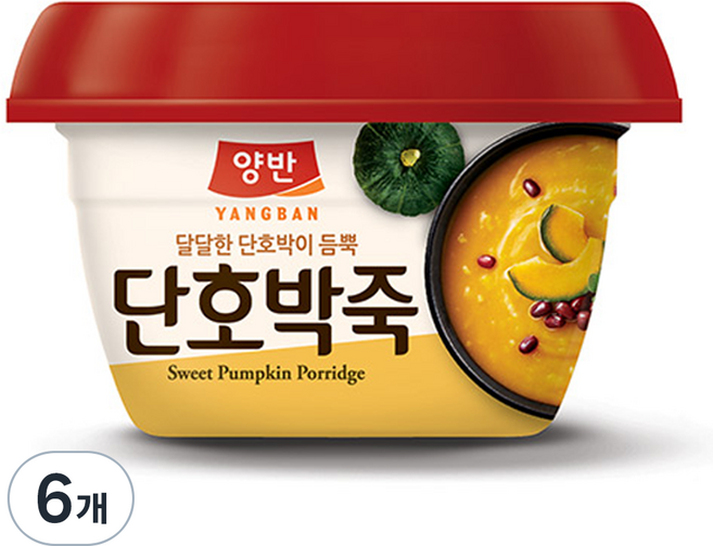양반 단호박죽, 285g, 6개