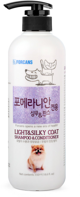 포켄스 포메라니안 전용 샴푸 앤 린스, 550ml, 1개입, 1개
