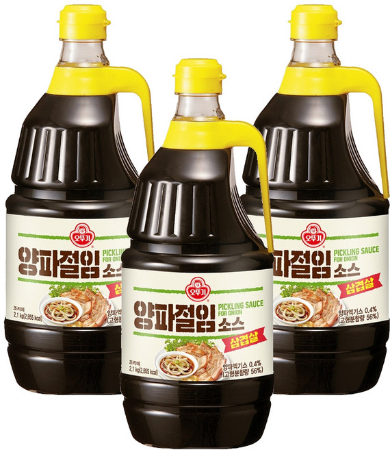 오뚜기 삼겹살 양파절임 소스, 2.1kg, 3개