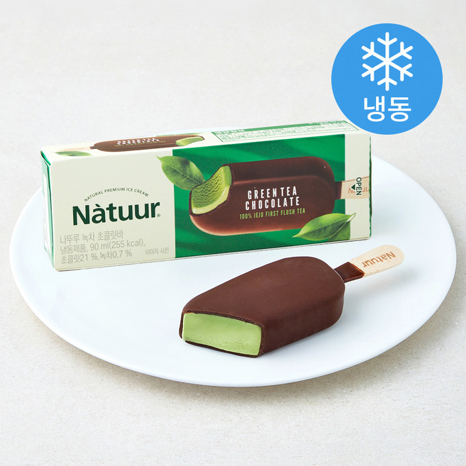 나뚜루 녹차 초콜릿 바 (냉동), 90ml, 1개입, 1개